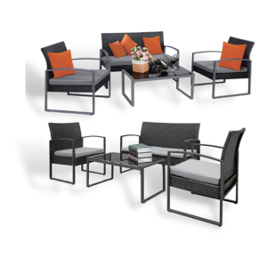 Rattan Garden Chairs Grey Wholesale
