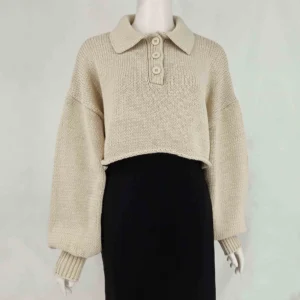 Cropped Knit Sweater
