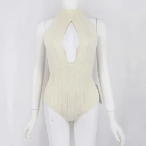 Cut-Out Knit Bodysuit