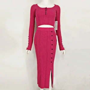 Knit Set With Buttons