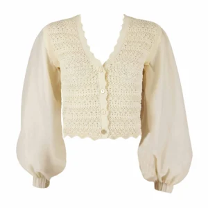 Pointelle Knit Cardigan
