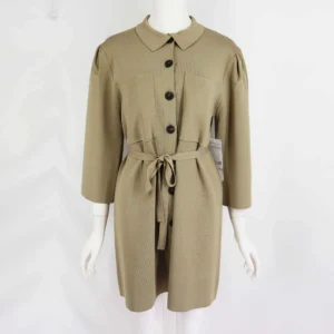 Knit Cardigan With Polo Collar